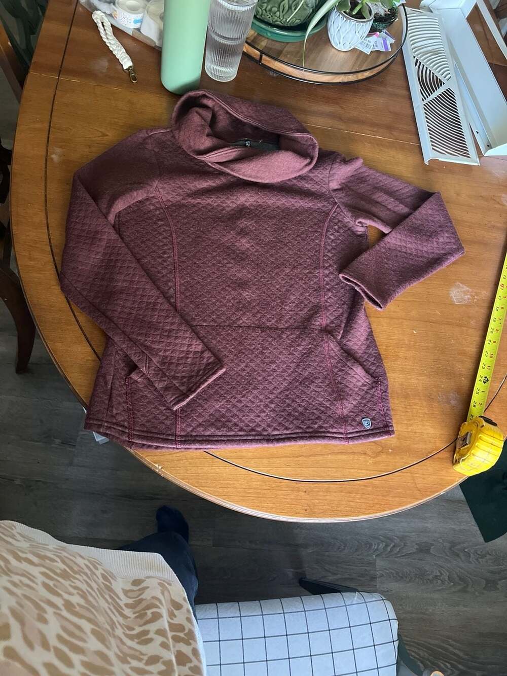 KÜHL Lea Quilted Cowl Neck Pullover Sweater Size S